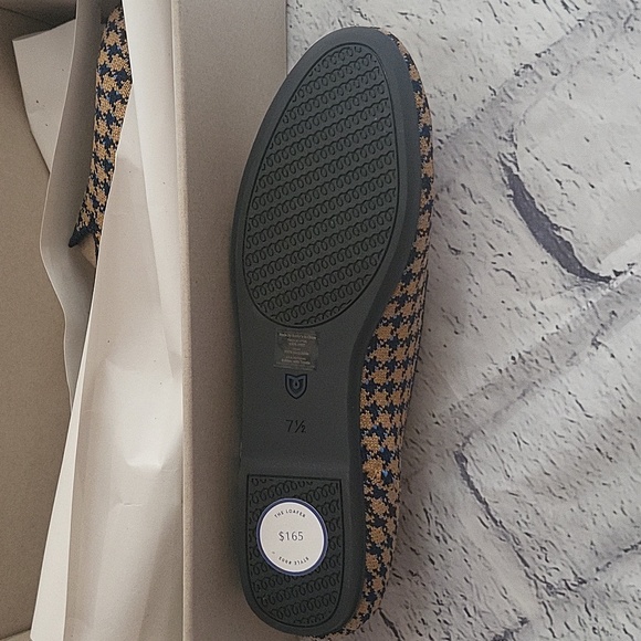 Rothy's Sapphire and Camel Houndstooth Loafer Shoes - Picture 4 of 5